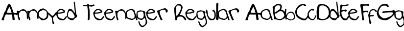 Annoyed Teenager Regular font