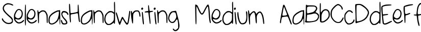 SelenasHandwriting Medium font