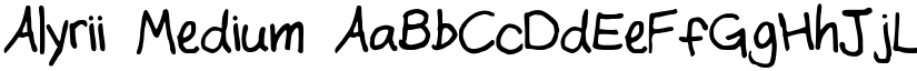 Alyrii Medium font