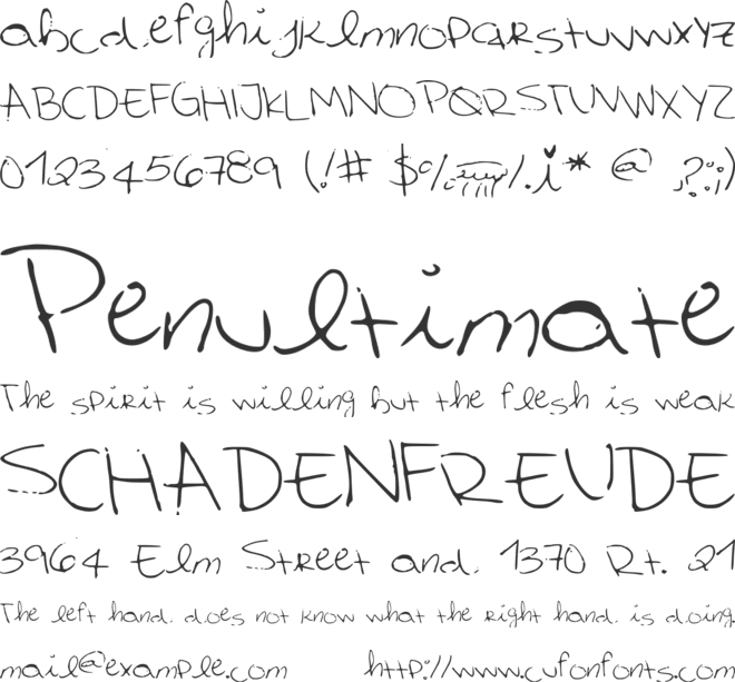 CuteTumblrFont font preview