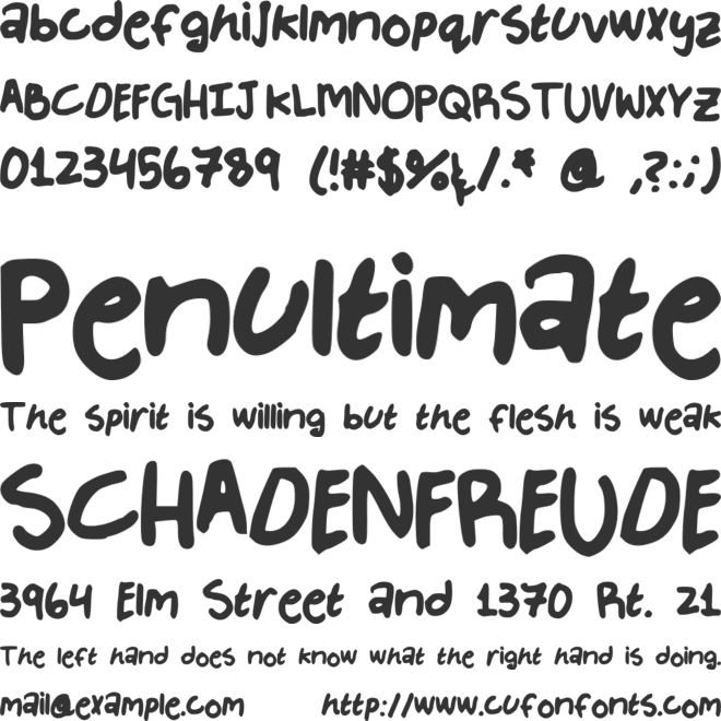 Mosaical font preview