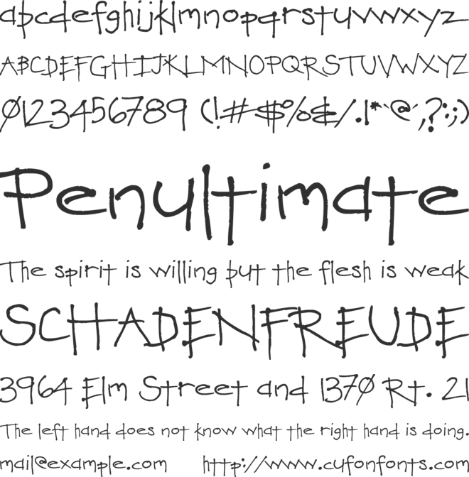 Love You Heaps font preview