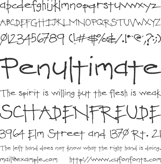 Love You Heaps font preview