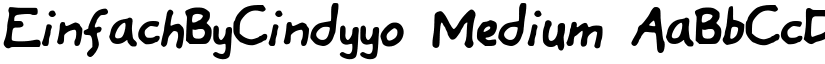EinfachByCindyyo Medium font