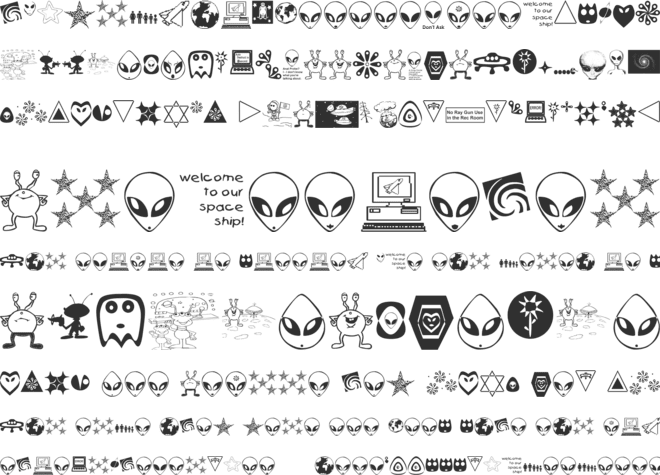 001 Starship Gamma font preview