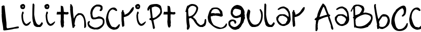 LilithScript Regular font