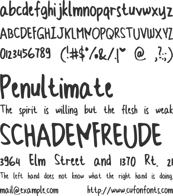 CindyyoSkinny font preview