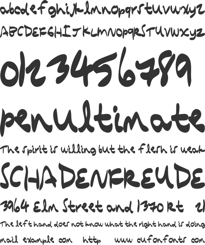 QuickComic font preview