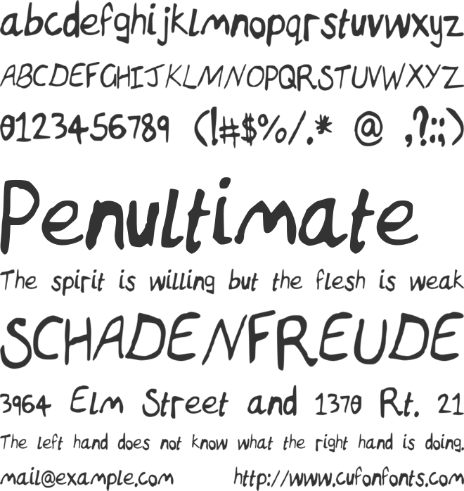 inkworms font preview