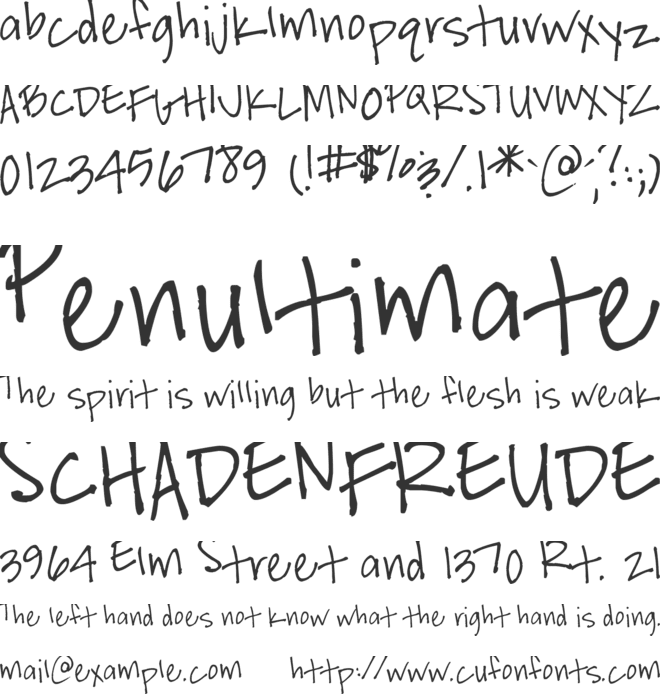 McEnneking font preview