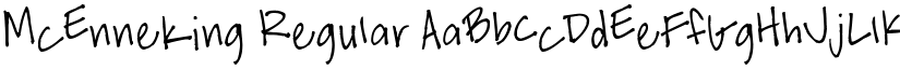 McEnneking Regular font