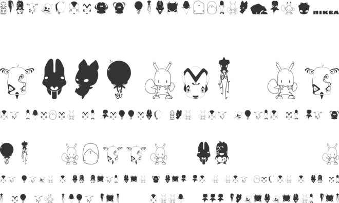 Pictoserie 1 font preview