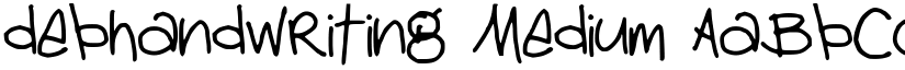 debhandwriting font download
