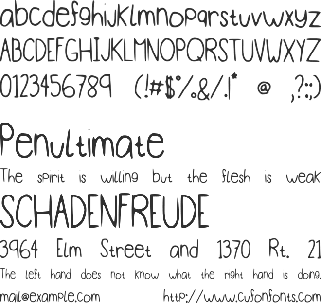 Pudding font preview