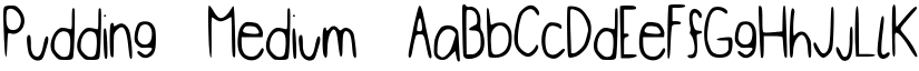 Pudding Medium font