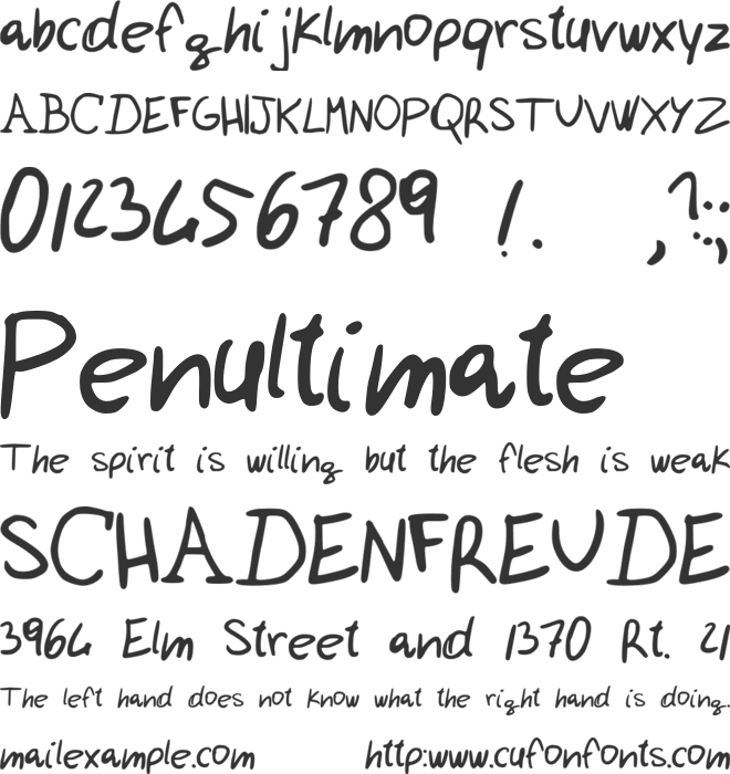 Calligrafia Sara font preview