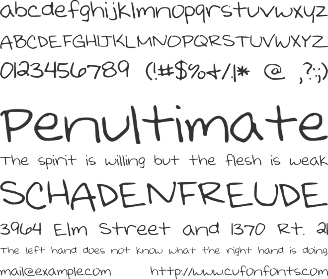 Kristinprint font preview