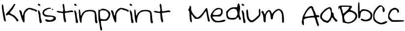 Kristinprint Medium font