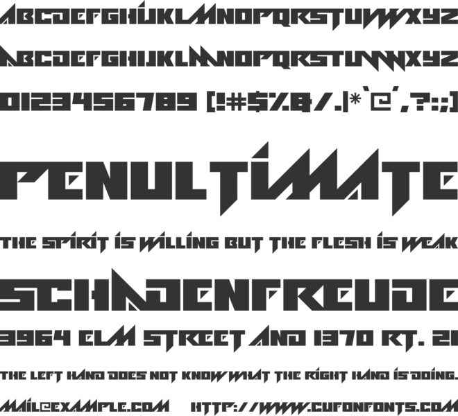 Alien Ravager font preview