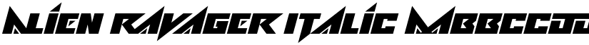 Alien Ravager Italic font