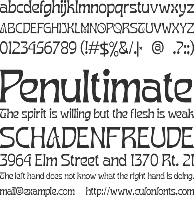 New Value font preview