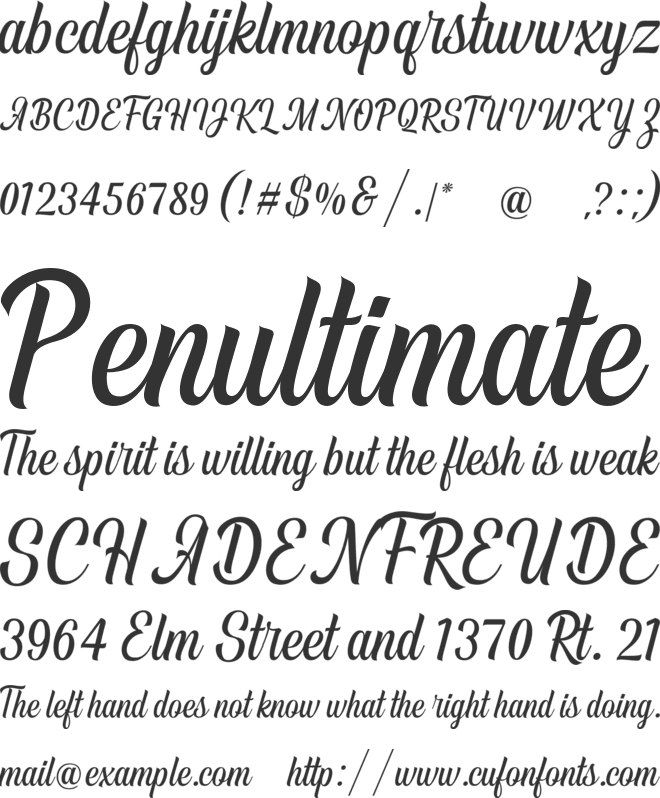 Vontgod font preview