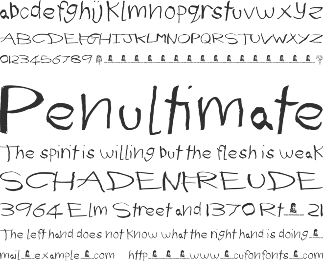 (First Grader) font preview