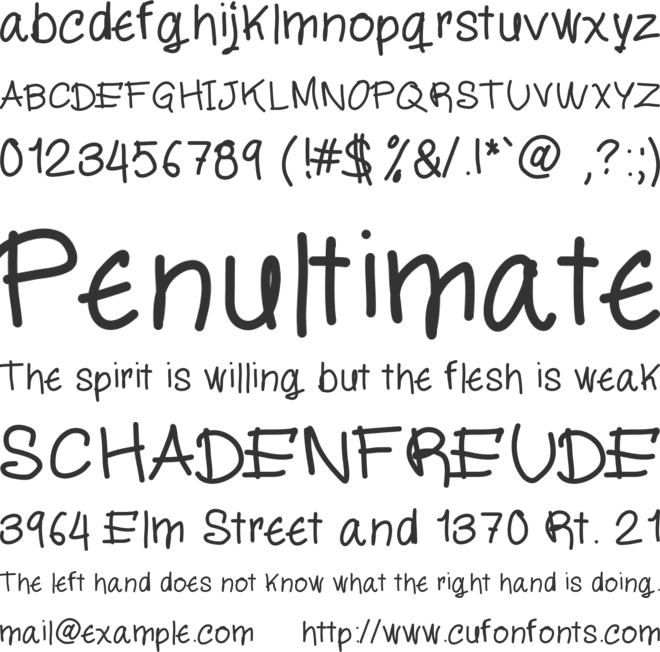 MiloScript font preview