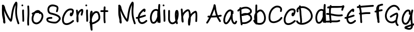 MiloScript Medium font