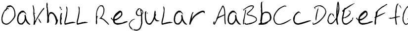 Oakhill Regular font