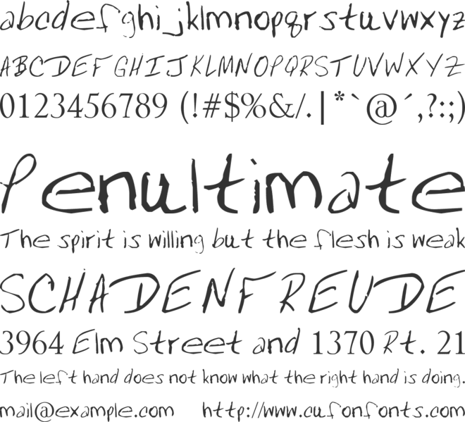 MRFBOOM font preview