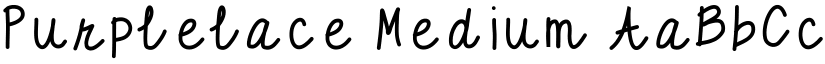 Purplelace Medium font