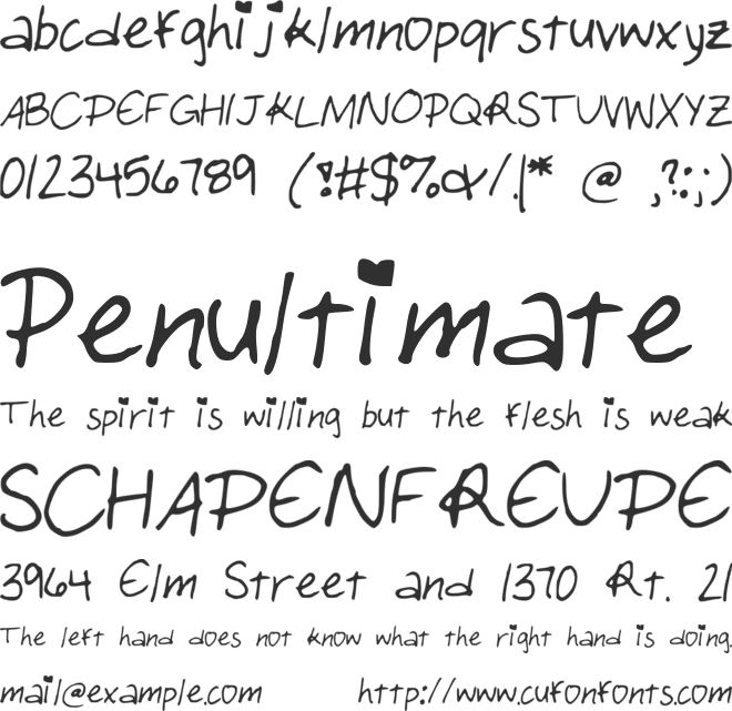 PaperGirl font preview