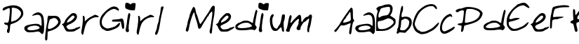 PaperGirl Medium font