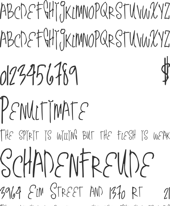 ThinSimple font preview