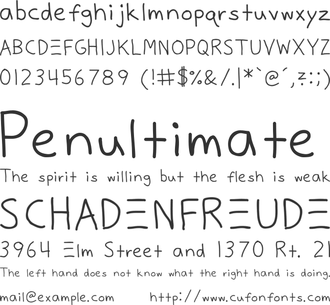 Justy Three font preview