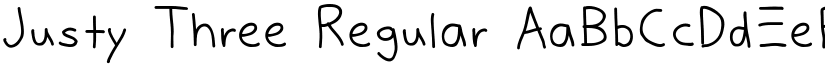 Justy Three Regular font