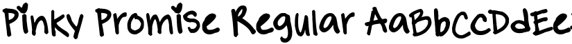 Pinky Promise Regular font