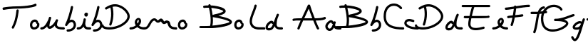 ToubibDemo Bold font