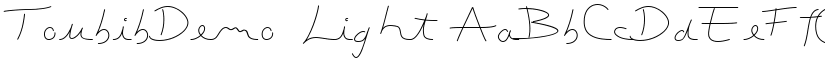 ToubibDemo Light font