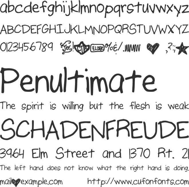 AJPutMeFirst font preview