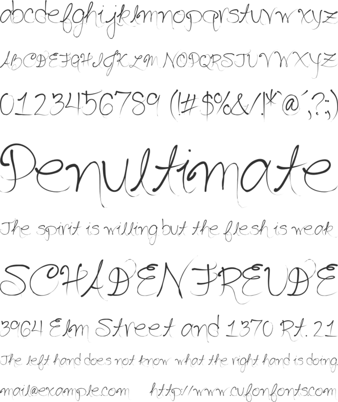 Seriously Delirious font preview