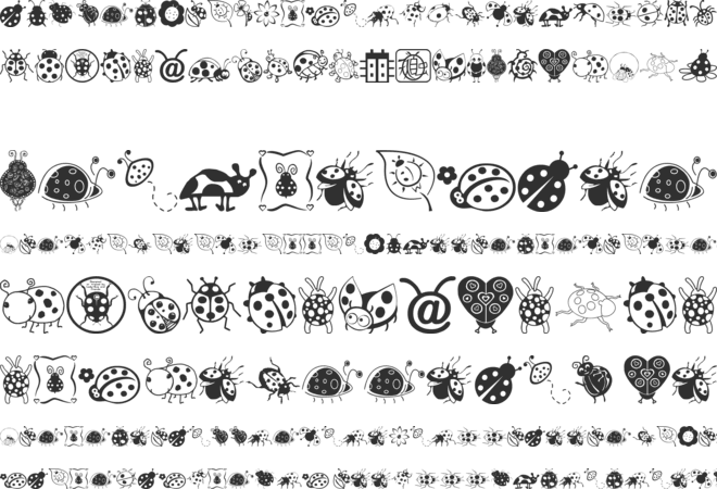 Ladybug Dings font preview
