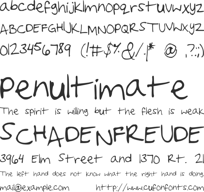 Ginger font preview
