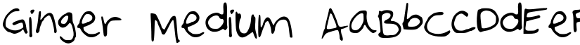 Ginger Medium font