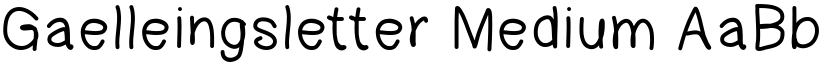 Gaelleingsletter Medium font