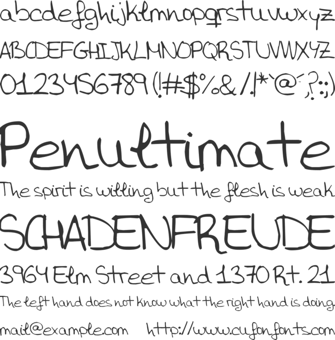 Aida Garmo font preview