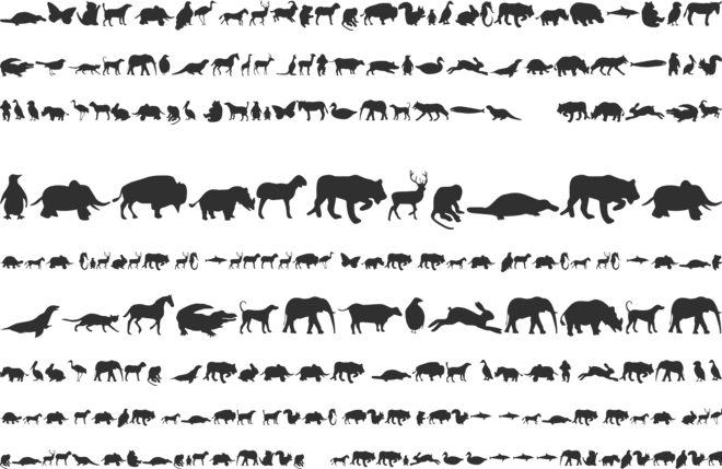 Animals font preview