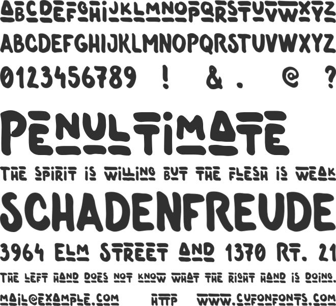 Oneer font preview