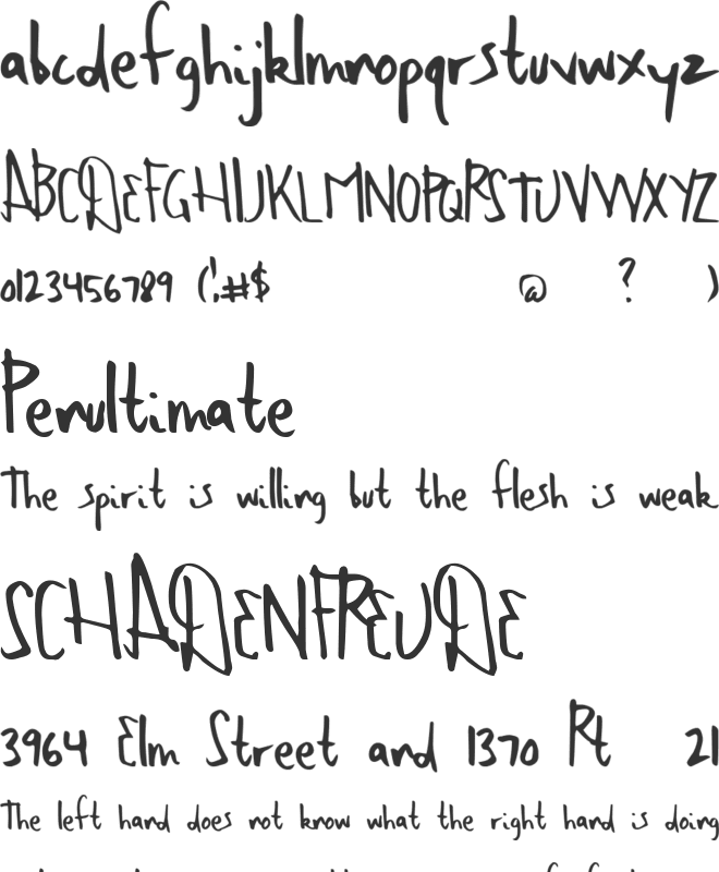 EasyDoughDT font preview